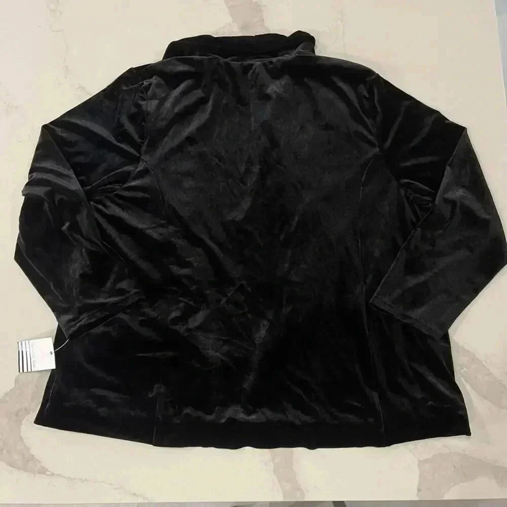 Ophelia Roe NWT Velour Blazer Women's Size 2X Holiday Party Christmas Workwear - Picture 5 of 7
